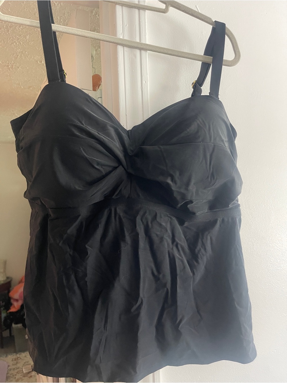 Catalina Black Plus-Size Tankini Swim Top